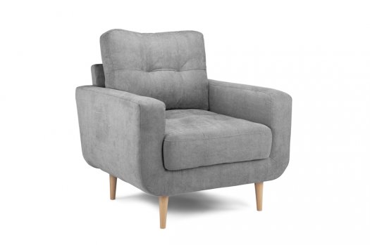 Athens Armchair - Grey Fabric