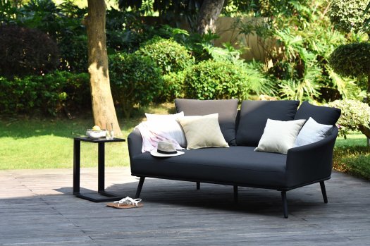 Maze - Outdoor Fabric Ark Daybed - Charcoal