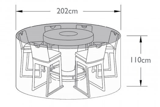 Outdoor Cover for 6 Seat Bar Set