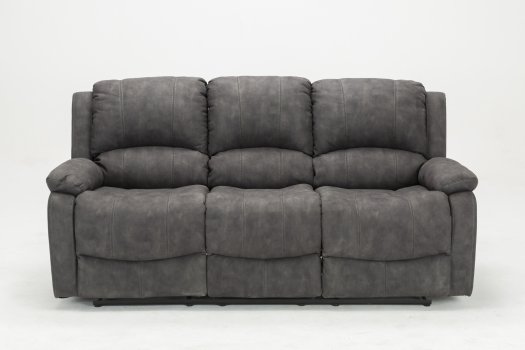 Barcelona Reclining 3 Seat Sofa - Grey Fabric