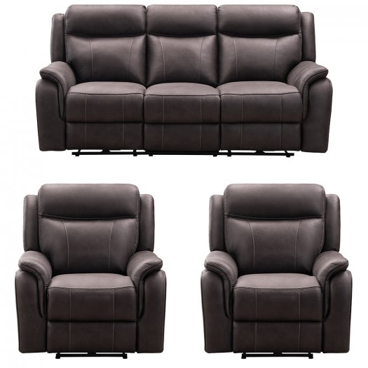 HP Collection - Tyler Reclining 3+1+1 Sofa Set - Grey