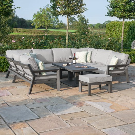 New York U-Shaped Sofa Set - Dove Grey