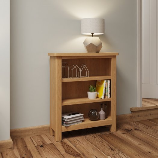 Ranby Oak Dining & Occasional Small Wide Bookcase