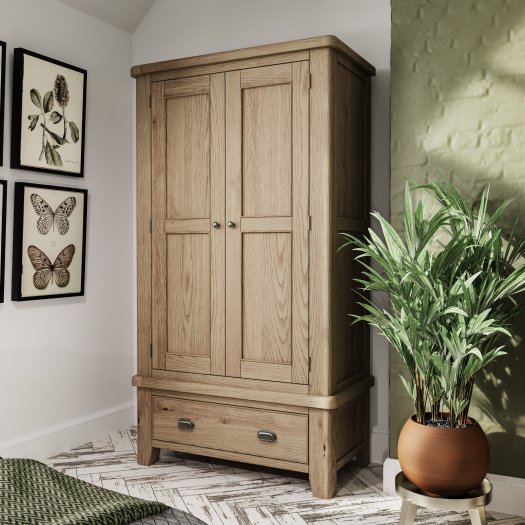 Haxby Oak Bedroom 2 Door Wardrobe | The Clearance Zone