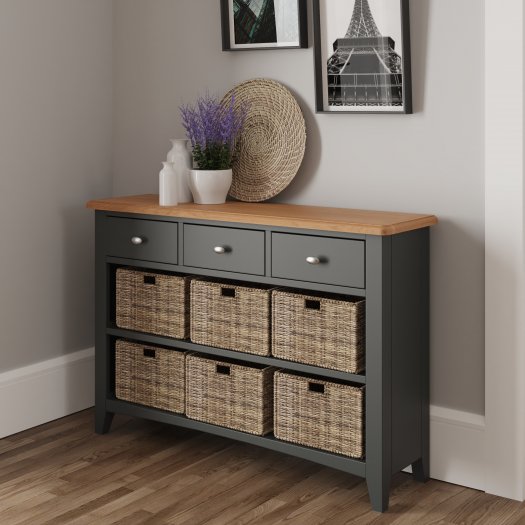 Garton Grey Dining & Occasional 3 Drawer 6 Basket Unit