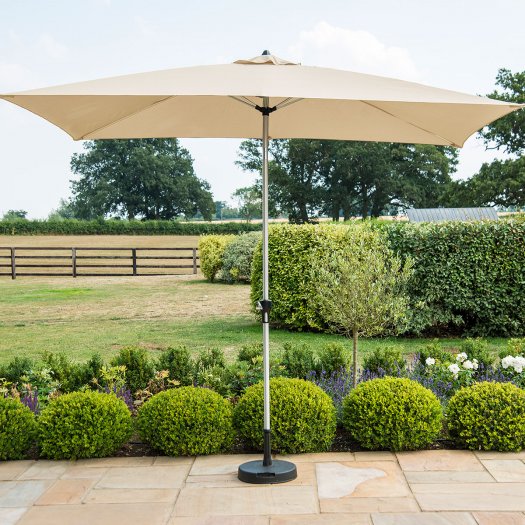 3m x 2m Rectangular Parasol - Beige