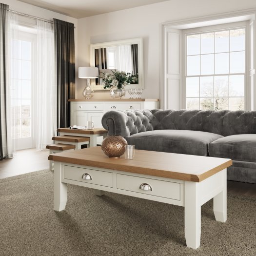 Kettering White Dining & Occasional Large Coffee Table