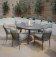 Maze Rope Weave Monaco 6 Seat Oval Dining Set - Ivy Green