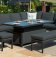 Maze - Outdoor Pulse Left Rectangle Corner Dining Set With Rising Table - Charcoal