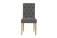 The Chair Collection Fabric Button Back Chair with Scroll - Dark Grey (Pair)