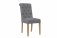 The Chair Collection Fabric Button Back Chair with Scroll - Light Grey (Pair)