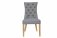 The Chair Collection Curved Button Back Chair - Light Grey (Pair)