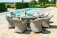 Maze Oxford 8 Seat Round Fire Pit Dining Set With Heritage Chairs