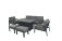 Melbury 3 Seat Sofa Set with Rising Table - Charcoal/Slate Grey Granite