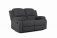 Boston Reclining 2 Seater Sofa - Black