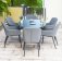 Maze - Outdoor Zest 6 Seat Oval Dining Set  - Flanelle