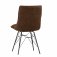 The Chair Collection Studded Back Chair with Ornate Legs - Brown (Pair)