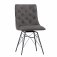 The Chair Collection Studded Back Chair with Ornate Legs - Grey (Pair)