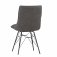 The Chair Collection Studded Back Chair with Ornate Legs - Grey (Pair)
