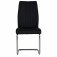 The Chair Collection Dining Chair with Chrome Legs - Black (Pair)