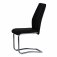 The Chair Collection Dining Chair with Chrome Legs - Dark Grey (Pair)