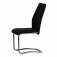 The Chair Collection Dining Chair with Chrome Legs - Black (Pair)