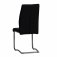 The Chair Collection Dining Chair with Chrome Legs - Black (Pair)