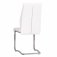 The Chair Collection Dining Chair with Chrome Legs - White (Pair)