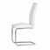 The Chair Collection Dining Chair with Chrome Legs - White (Pair)