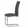 The Chair Collection Diamond Stitch Dining Chair, Chrome Legs Dark Grey (Pair)