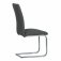 The Chair Collection Diamond Stitch Dining Chair, Chrome Legs Dark Grey (Pair)