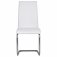 The Chair Collection Diamond Stitch Dining Chair, Chrome Legs - White (Pair)