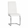 The Chair Collection Diamond Stitch Dining Chair, Chrome Legs - White (Pair)