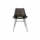 The Chair Collection Leather & Iron Chair - Dark Grey (Pair)