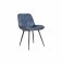 The Chair Collection Leather & Iron Chair - Blue (Pair)