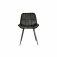 The Chair Collection Leather & Iron Chair - Dark Grey (Pair)