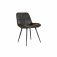 The Chair Collection Leather & Iron Chair - Dark Grey (Pair)