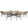 Maze Rope Bali 6 Seat Oval Dining Set - Beige & Grey Interchangable Covers