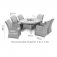 Maze Oxford 6 Seat Oval Fire Pit Dining Set With Venice Chairs