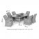 Maze Winchester 6 Seat Oval Fire Pit Dining Set With Venice Chairs