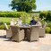 Maze Winchester 6 Seat Round Fire Pit Dining Set With Venice Chairs