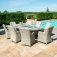 Maze Oxford 8 Seat Oval Fire Pit Dining Set With Venice Chairs
