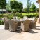 Maze Rattan Winchester 8 Seat Round Fire Pit Dining Set With Venice Chairs