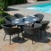 Maze - Outdoor Ambition 6 Seat Oval Dining Set - Charcoal