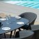 Maze - Outdoor Ambition 6 Seat Oval Dining Set - Charcoal