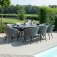 Maze - Outdoor Ambition 8 Seat Oval Dining Set - Flanelle