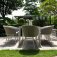 Maze - Outdoor Ambition 8 Seat Rectangle Dining Set With Fire Pit - Lead Chine