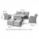 Maze Cotswold 3 Seat Sofa Dining With Rising Table