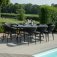 Maze - Outdoor Pebble 8 Seat Oval Dining Set  - Charcoal