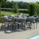Maze - Outdoor Pebble 8 Seat Oval Dining Set  - Flanelle